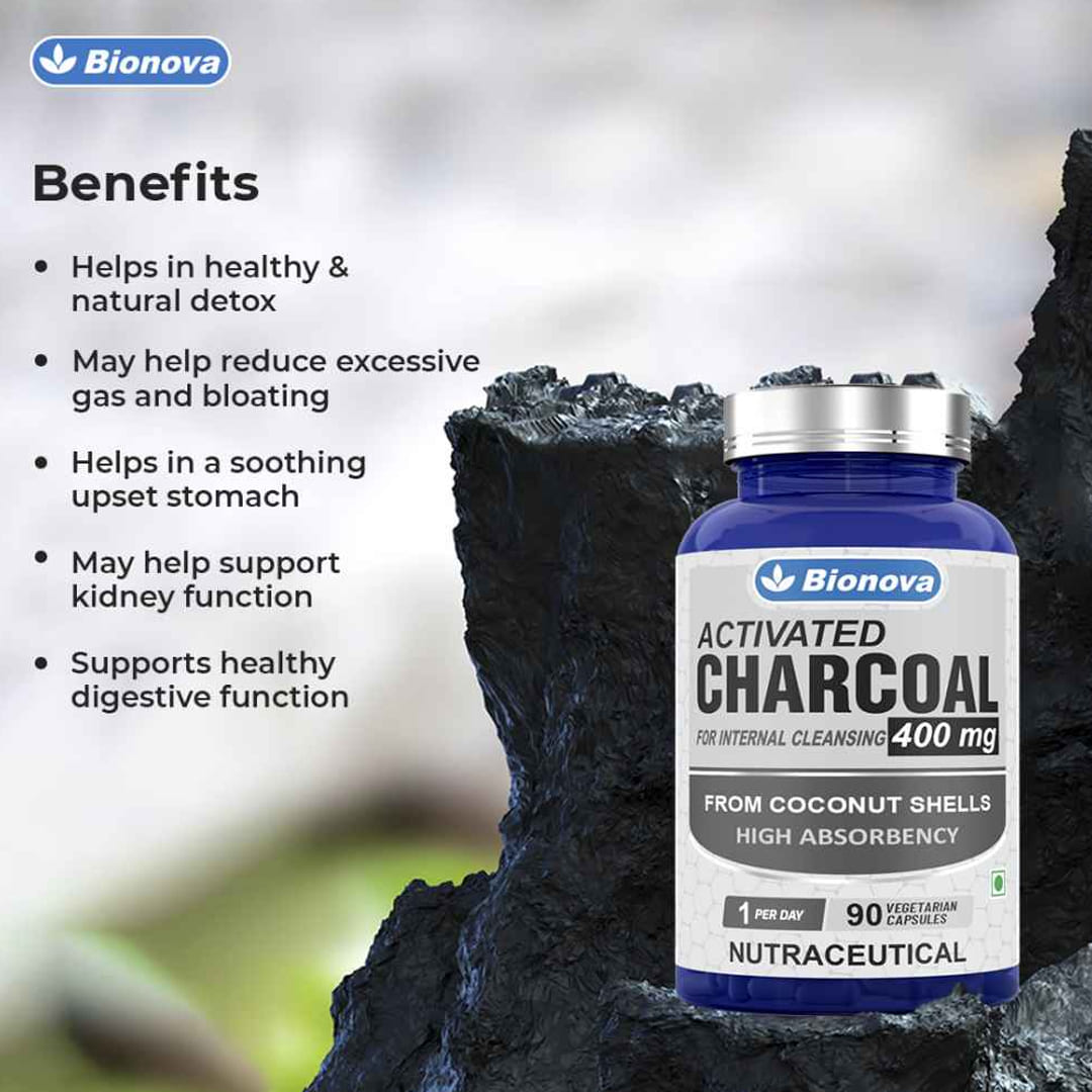 Activated Charcoal Capsules- 90’s pack - Detoxification