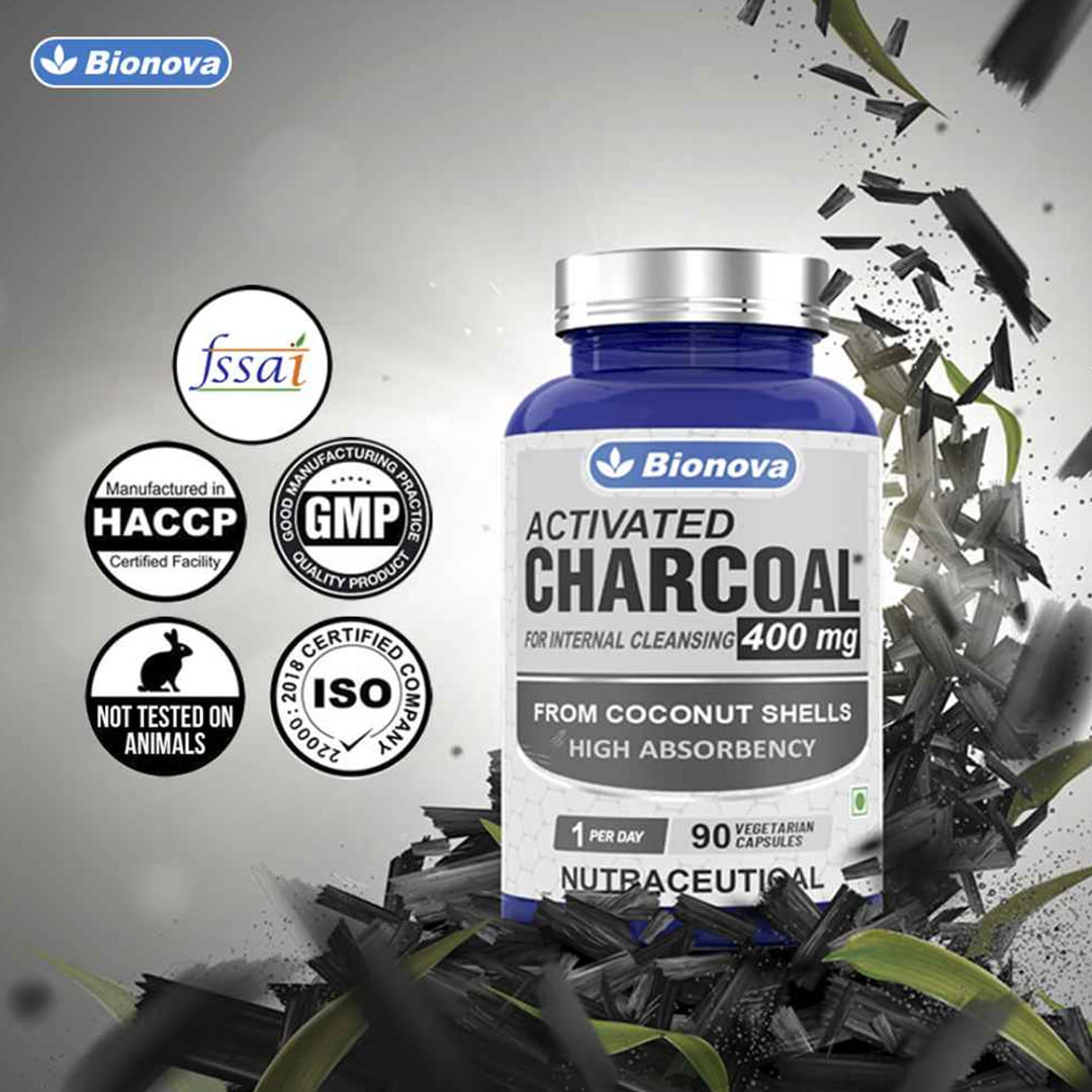 Activated Charcoal Capsules- 90’s pack - Detoxification