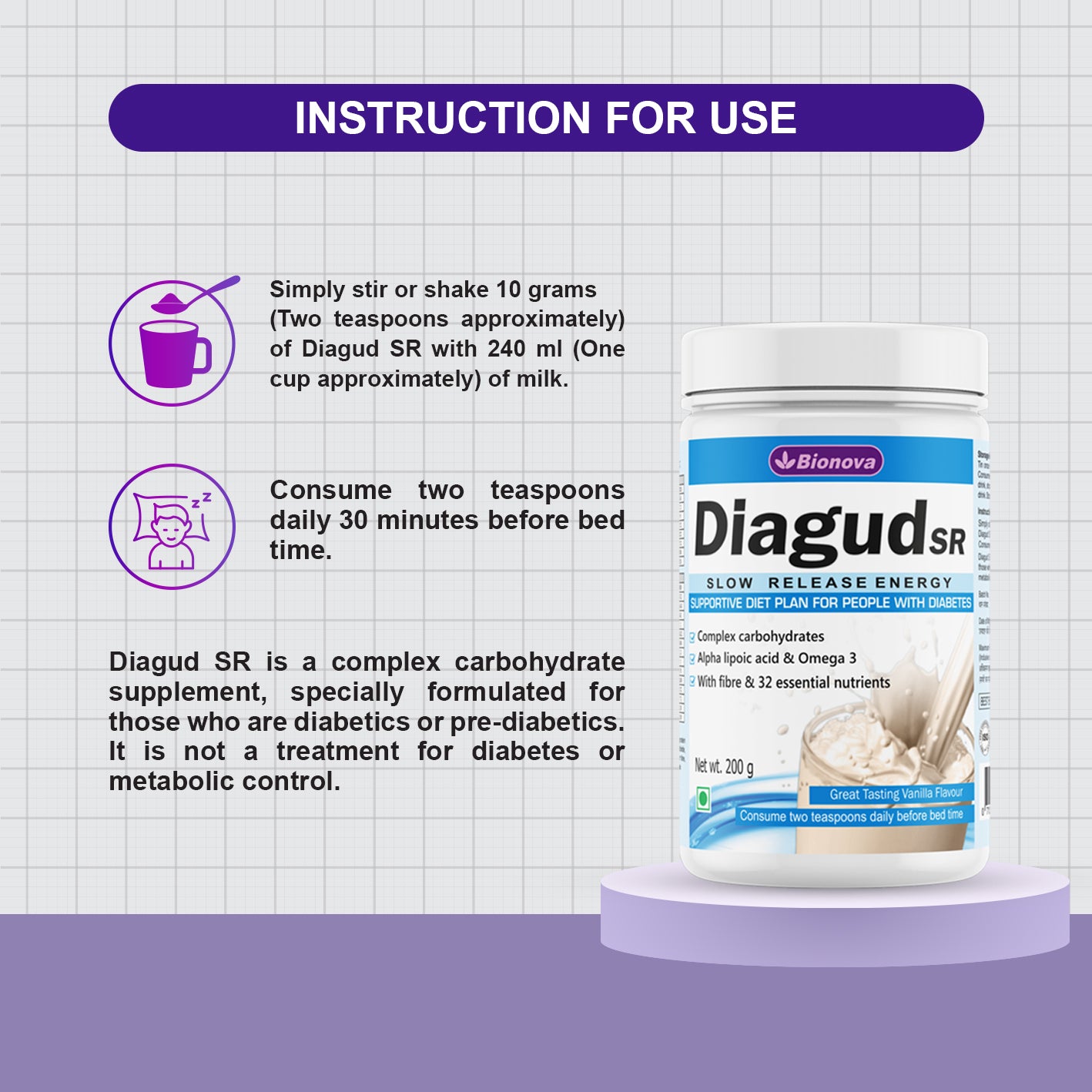 Diagud-SR health drink for those with diabetes (200g)