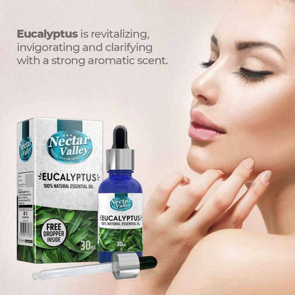 Eucalyptus Essential Oil 100% Natural and Pure, for Hair, Beard, Skin, Face 30ml