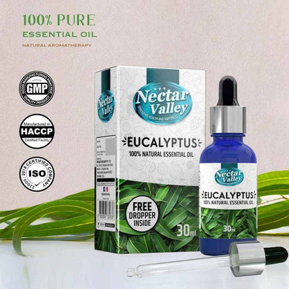 Eucalyptus Essential Oil 100% Natural and Pure, for Hair, Beard, Skin, Face 30ml