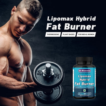 Lipomax Hybrid Fat Burner Capsules | Helps reduce belly fat | Weight Loss supplement