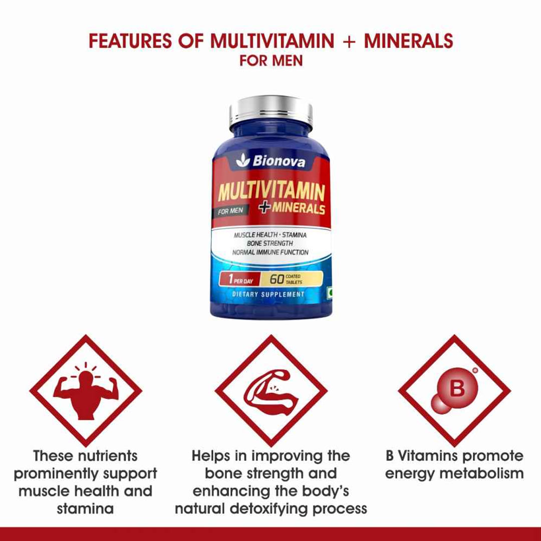 Multivitamin tablets for Men with minerals - 60 tablets