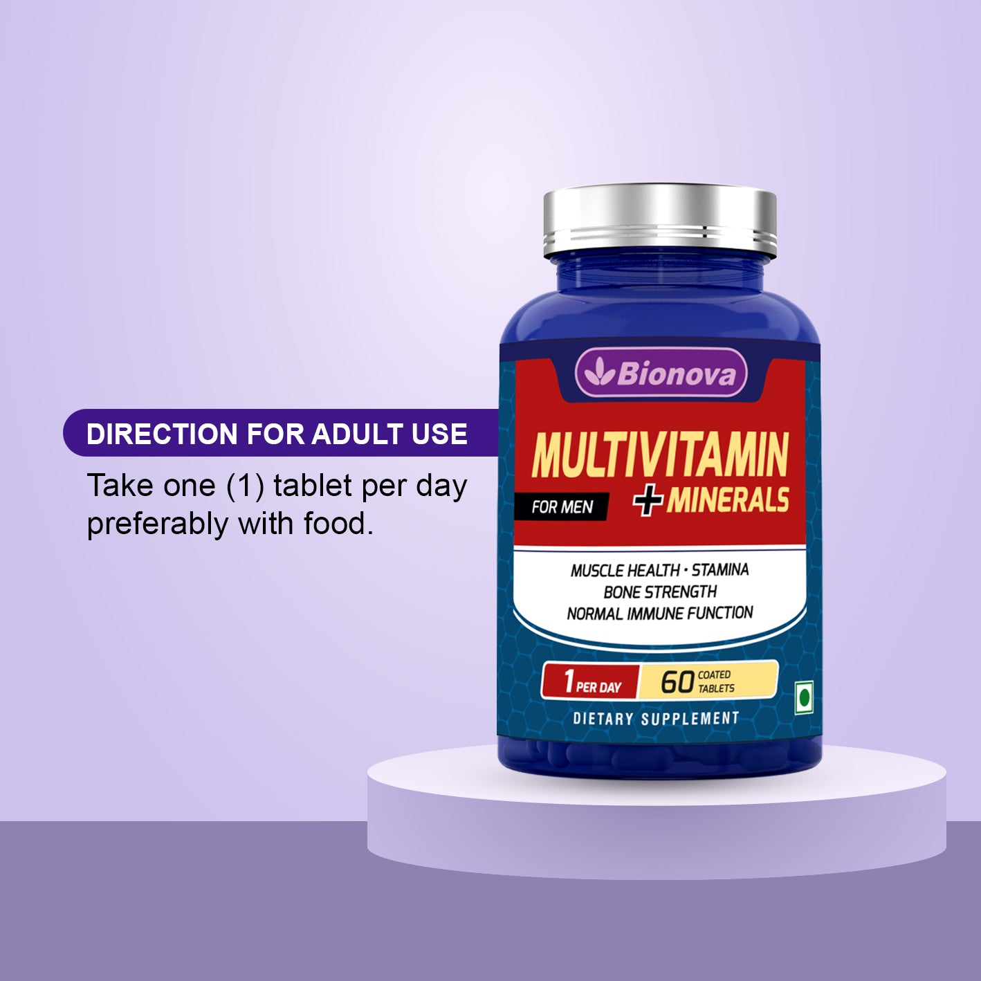 Multivitamin for Men | Energy, Stamina & Immunity - 60 tablets