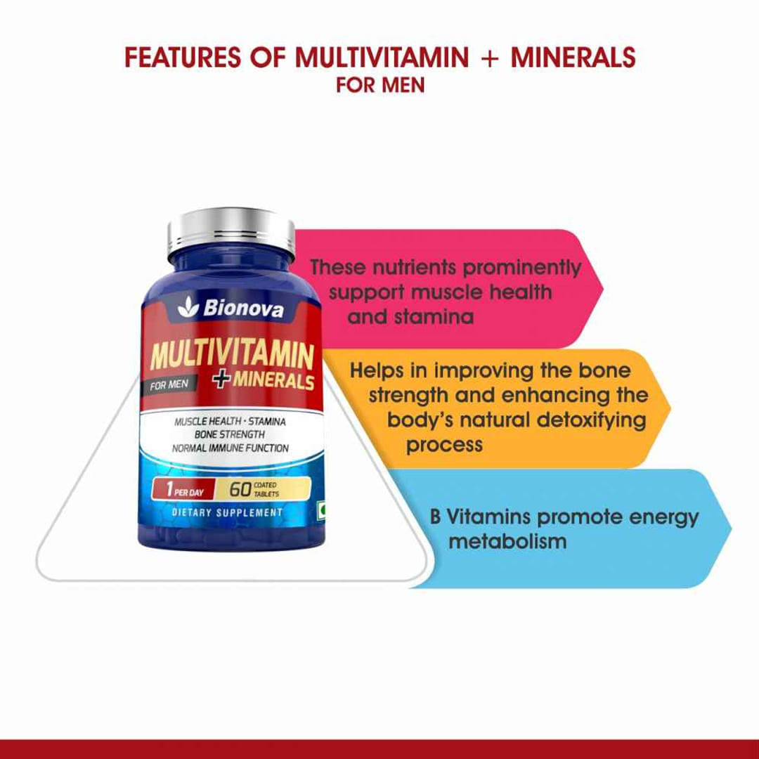 Multivitamin tablets for Men with minerals - 60 tablets